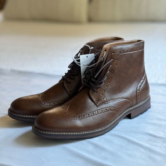 Goodfellow & Co. Wingtip Boots (Brown) - Men’s Size 13 (w/ Original Box) - Picture 1 of 5